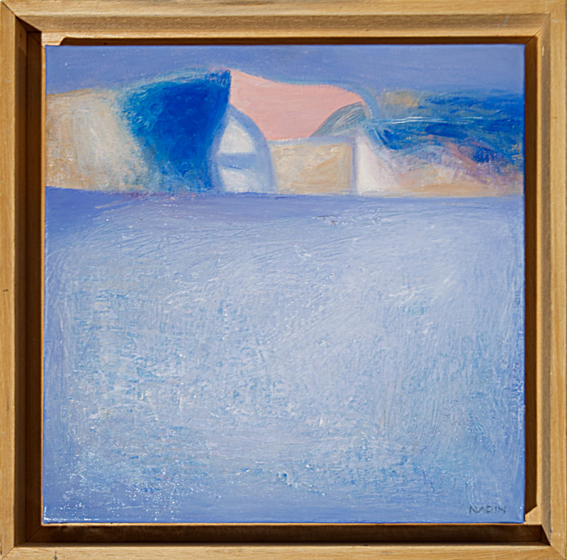 Sébastien Nadin, Paysage bleu, 2018, 30 x 30 cm, acrylique, 280 €