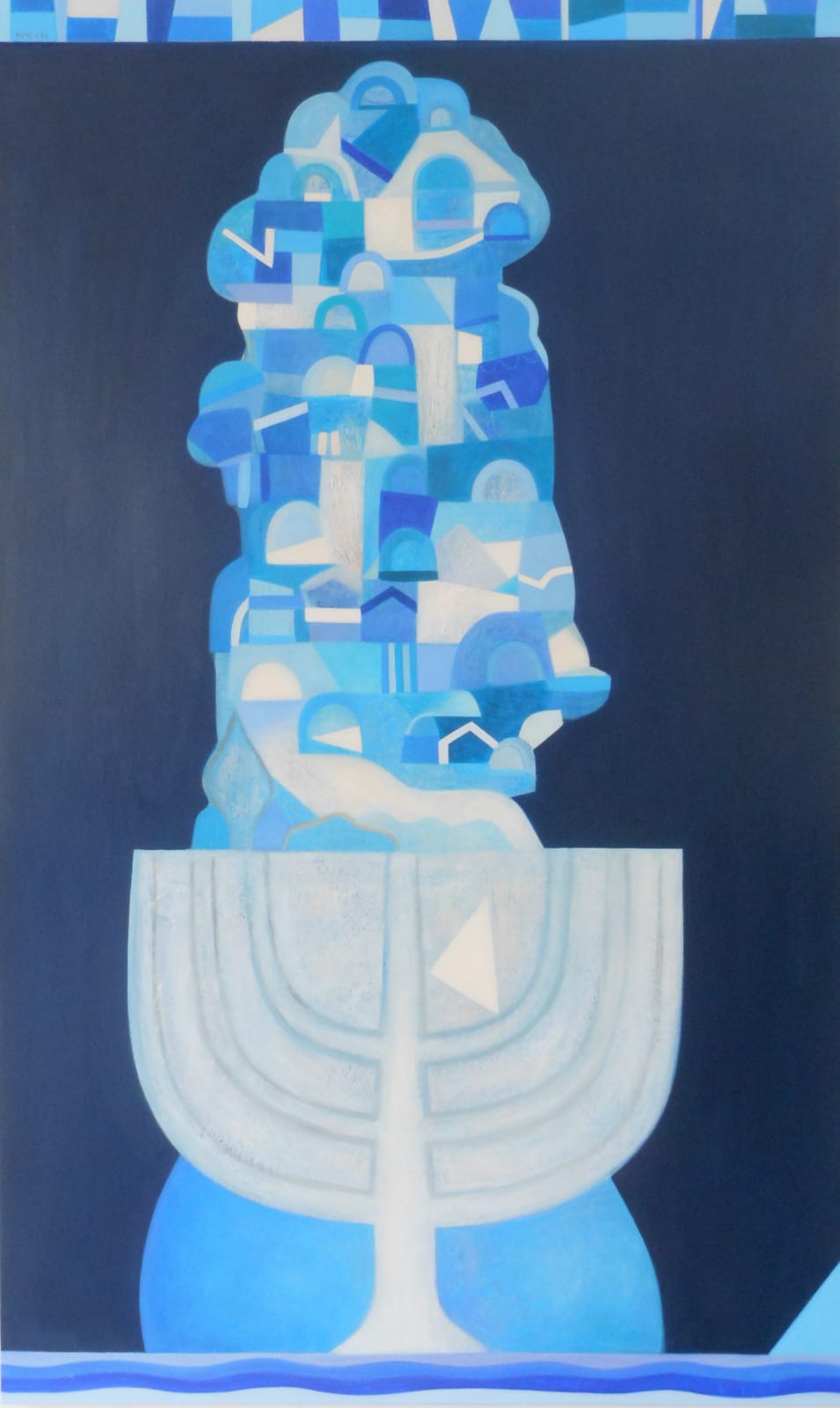 Nadin, Porte du ciel en bleu, 2020, acrylique sur toile